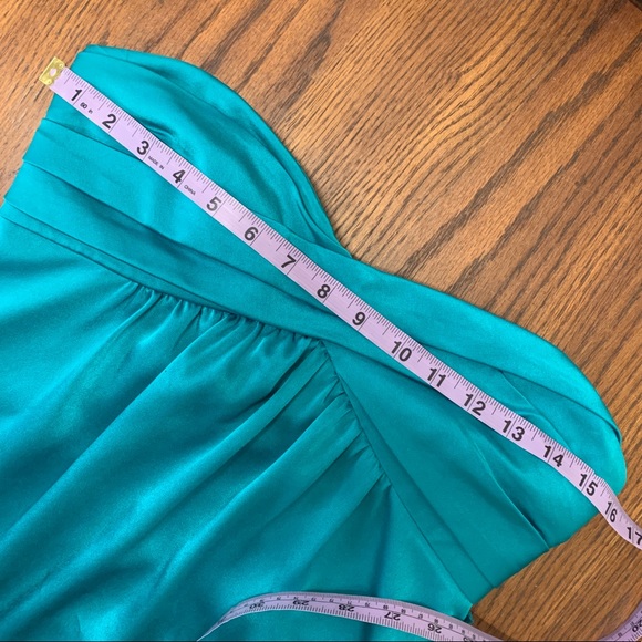 BCBG MAXAZRIA Turquoise Mini Cocktail Dress Size 4 - Picture 6 of 8